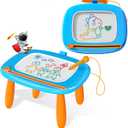 Kikidex Magnetic Drawing Board, Toddler Girl Toys for 1-2 Year Old, Doodle Board Pad Learning and Educational Toys for 1 2 3 Year Old Baby Kids Birthday Gift(Light Blue)