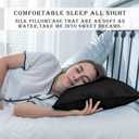 Silk Pillowcase for Hair and Skin,Soft,Breathable and Sliky 100% Standard Size Pillow Cases Set of 2,Both Sides Natural Mulberry Silk Pillowcases with Hidden Zipper(Standard Size 20"X 26",2pcs) (Black-2 Pack)