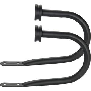 Curtain Holders, 2 Pack Matte Black Decorative Curtain Holdbacks for Wall Curtain Drapery