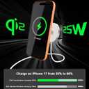 [Apple MFi Certified] 25W Magnetic Wireless Charger Apple Mag Safe Charger, 25W Qi2.2 Mag-Safe Fast Wireless Charging Pad Compatible for iPhone 17/Air/17 Pro/17 Pro Max/16/15/14/13/12/AirPods3/2/Pro