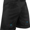 Champro Unisex-Youth Rink Textured Polyester Mesh Hockey Shorts, Black, Small