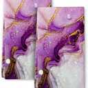 Purple Gold Kitchen Towels Decorative Set,Purple Marble Texture Dish Towels for Kitchen Drying, Absorbent Dish Clothes Set of 2, Decorative Hand Towels Tea Towels for Kitchen Bathroom Bar