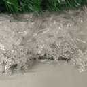 Juegoal 7 ft Pre-Lit Optical Fiber Christmas Artificial Tree, with LED RGB Color Changing Led Lights, Snowflakes and Top Star, Festive Party Holiday Fake Multicolor Xmas Tree with Sturdy Metal Legs (Green)