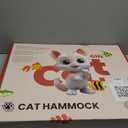 2 in 1 Wooden Cat Hammock, Comfortable and Breathable Hanging Cat Bed with Soft Mattress and PillowSuitable for Cats or Small dogs1