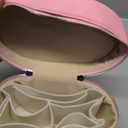 Pink Aesthetic Makeup Bag, Travel Makeup Vanity Case with Divider and Handle, Waterproof PU Leather Cosmetic Organizer Bag, Portable Toiletry Bag for Women(02Pink)