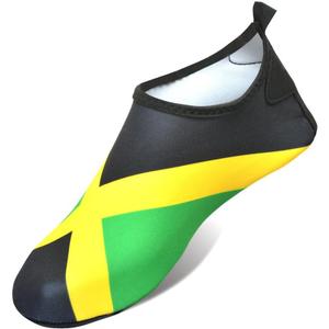 Water Shoes for Women and Men Quick-Dry Swim Beach Shoes for Outdoor Surfing Yoga Exercise Jamaica Flag Caribbean Reggae Rasta (8.5-9 Women/7.5-8 Men)