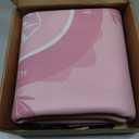 Mahjong Mat for Table Waterproof Anti-Wrinkle Game Mat with Beginner Rules Dice Storage Bag Complete Set for Quality Focused Players Fade Resistant Quiet Mat for Mahjong Poker Board Games, Pink