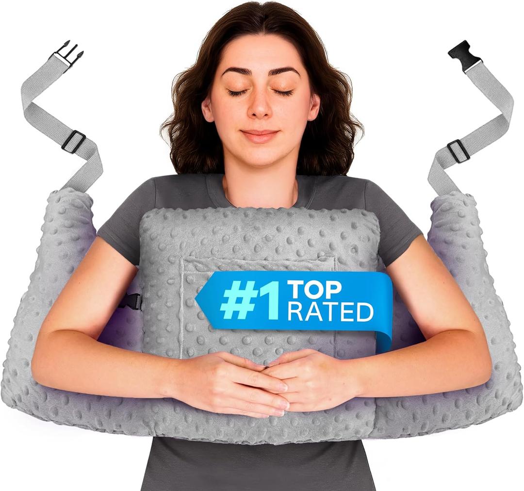 Zomaple Post Mastectomy Pillow Post Surgery  Post-Op Essentials, Breast Augmentation/Reduction & Mastectomy Recovery Supplies  Washable Cover for Comfort & Support (Standard, Grey)