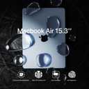 Soonjet for MacBook Air 15 inch Case | M5 M4 M3 M2 2026 2025-2023 | Official SkyBlue | 100% Match Official Color | Hard Shell + Translucent Keyboard Cover Laptop | A3448 A3241 A3114 A2941