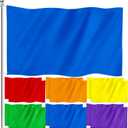 Boao 12 Pcs 3x5 Foot Solid Color Flag Plain Color Blank Flags DIY Banner Polyester Double Stitched Blank Banner with Grommets for DIY Garden Backyard Playground Decoration (Multicolor)