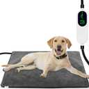 ENJOY PET Dog Heating Pad with 13 Level Timer and 9 Level Temperature, Indoor Heated Mat for Cats and Dogs with Chew Resistant Cord, Auto Power Off