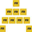 SYLVASS 10 Pieces FR Iron-On Embroidered Patches for Clothing Jeans, Hats, Jackets & Bags - Yellow