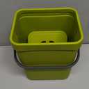 LALASTAR Small Plastic Trash Can, Hanging Small Trash Can with Lid Under Sink for Kitchen, Food Waste Bin for Countertop, Mountable Garbage Can for Bathroom, RV, 1.3 Gal, Green