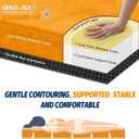 CYMULA Memory Foam Camping Mattress Pad, CertiPUR-US Sleeping Mat, Portable Roll Up Mattress for Adults, Camping Bed Pads for Sleepover, Car Bed with Travel Bag