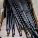 Andeworld Metal Bar Stools Set of 4, 30 inch Bar Height Barstools with Backs Farmhouse Modern High Back Bar Stools with Larger Seat Kitchen Dining Bar Chairs,Matte Black