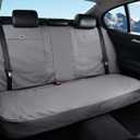Coverado Universal Car Back Seat Covers - Canvas Rear Seat Cushions for Kids, Dogs & Most Vehicles - Gray