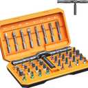 ORIA Ratchet Screwdriver Set, 42 in 1 Magnetic Screwdriver Kit with T Handle, Repair Tool Kit with 40 PCS Precision Bits, Portable Storage Case for Home Appliances, DIY (Orange)
