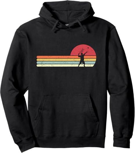 Tennis, Retro Style Pullover Hoodie, S