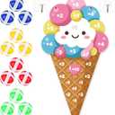 Ice Cream Dart Board 26 x 14 with 12 Sticky Balls Party Games