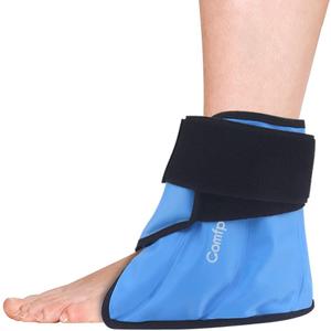 Heel Ice Pack Wrap for Plantar Fasciitis Relief, Ankle Ice Pack Wrap for Swelling, Reusable Gel Cold Pack for Foot Pain Relief, Achilles Tendonitis, Ankle Sprain, Heel Pain, Foot Surgery (Blue)