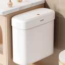 Bathroom Trash Can with Lid, 2.2 Gallon Automatic Touchless Motion Sensor Small Garbage Can, Smart Slim Trash Bin for Kitchen, Office, Bedroom, Living Room