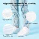 24pcs (12pairs) Waterproof Shoe Covers Plastic Boot Covers Disposable Thicker Rain Shoes and Boots Cover Non-Slip,Indoor Outdoor Overshoes for Men and Women (Small, Transparent)