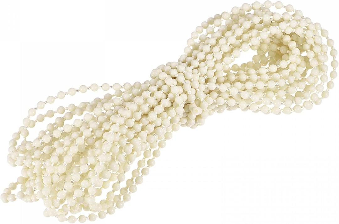 uxcell Blinds Beaded Chain Cord, 11 Yards Roman Vertical Roller Shades for Window Curtain Blind Replacement Parts, Beige