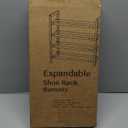 Bumusty 4-Tier Long Expandable Shoe Rack for Closet, 18"-44" Adjustable Shoe Rack for Entryway, 20-24 Pairs Large Shoe Organizer Shelf Storage, Sturdy Metal, Black