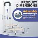 Step Stool with Handle and Non-Skid Platform, Heavy Duty 2 Steps Medical Foot Stool for Adult, Seniors, Handicap Holds up to 350 lbs