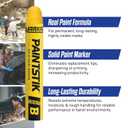 Markal 80221 B Paintstik Solid Paint Ambient Surface Marker, Yellow, 11/16" x 4-3/4" (Pack of 12)