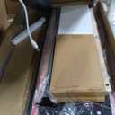 Twin Upholstered LED Bed Frame with Storage Drawer and Adjustable Chic Double Wavy Headboard, Velvet Princess Platform Bed for Girls/Kids, Solid Wood Slats Support, No Box Spring Needed, Pink