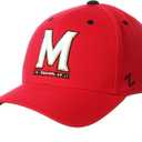 Men's Top of the World Red Maryland Terrapins Primary Logo Staple Adjustable Hat