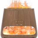 SALKING 2-in-1 Himalayan Salt Lamp Diffuser, Cool Mist Humidifier, Aromatherapy & Himalayan Salt Therapy, 100% Pure Himalayan Salt, Ultrasonic Essential Oil Diffuser with Ambient Glow, 150ml (Dark)