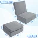 MABOZOO Foldable Hot Tub Booster Seat, Adjuatable 2 Heights Extra Thick Hot Tub Pillow Bath Seat with Back Support Cushions, Washable Hot Tub Seat Cushion for Indoor Outdoor (Gray)