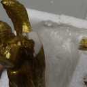 Angel Wall Lamp, Vintage Holy Guardian Night Light with Frosted Crystal & Wings, Battery Operated Wall Sconce for Bedroom, Nursery, Living Room, Chapel & Hotel, Classic Inspirational Decor