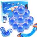 Galaxy Slime Party Favors, 12 Pack Slime Balls with Glitter, Non-Sticky, Student Gifts Goodie Bags Stuffers for Kids, Classroom Reward, Party Supplies, Blue