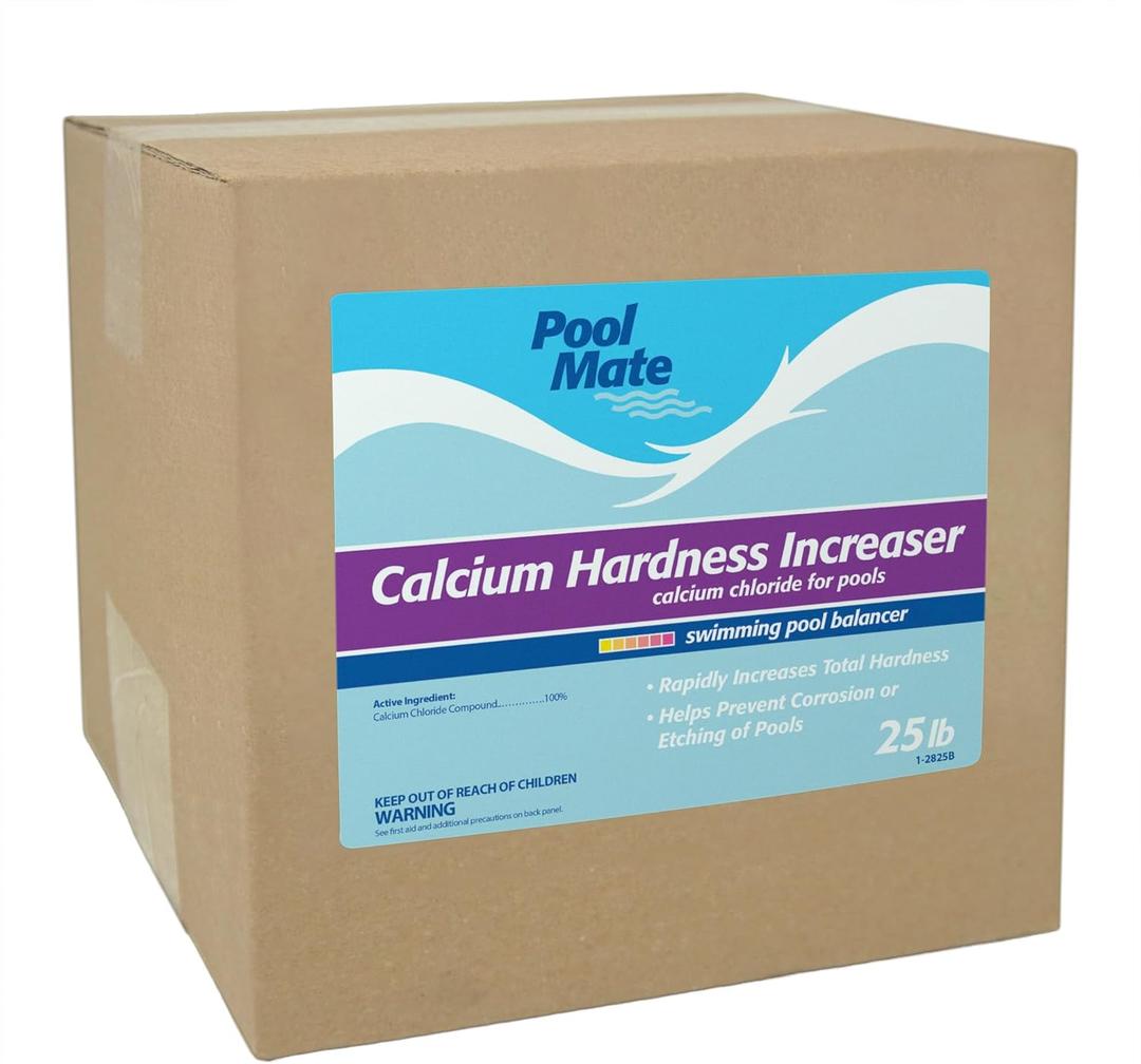 Pool Mate 25-Pounds Premium Calcium Hardness Increaser for Pools, 100% Calcium Chloride (25-Pounds (Bag))