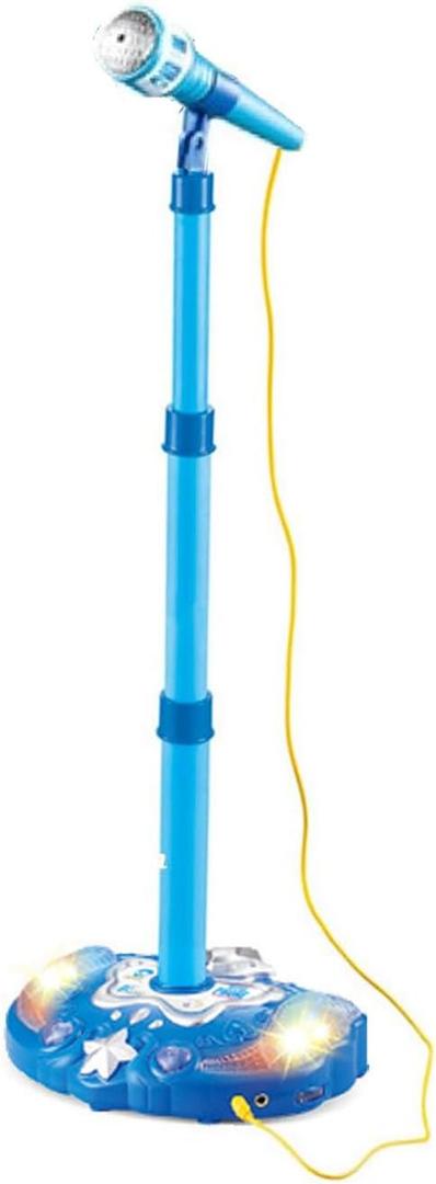 Kids Karaoke Machine with Lights, Microphone with Adjustable Stand Singing Karaoke Machine for Girls Boys