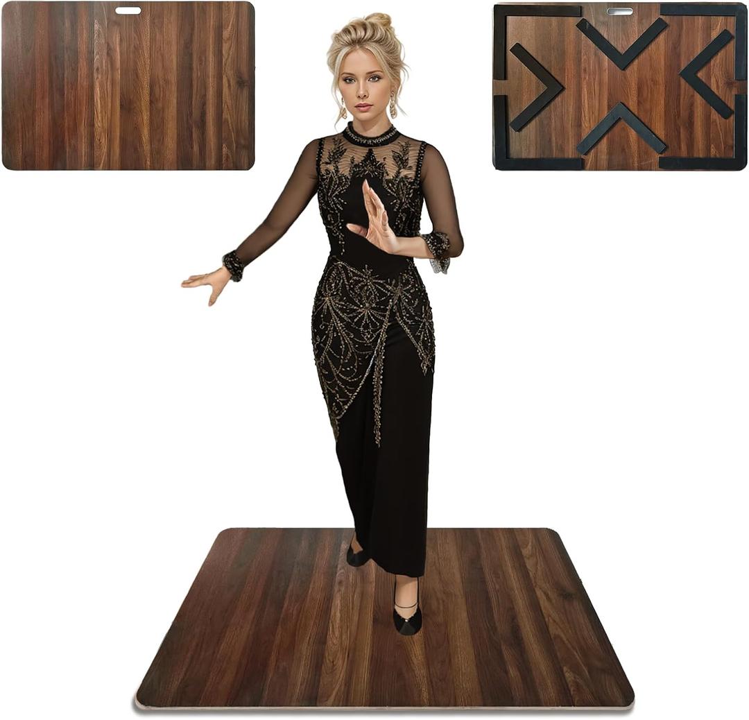 Tap Board for Tap Dancing Portable Tap Dance Board - Ideal for Dancers Home & Outdoor, Portable Stage Platform, Versatile Dance Floor Tiles - Pro-Quality Tap Dancing Practice Board, 42.2*21.1