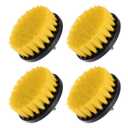 uxcell Drill Brush 4" All-Purpose Cleaning Scrubber Kit for Grout, Floor, Tub, Tile, Yellow 4Pcs