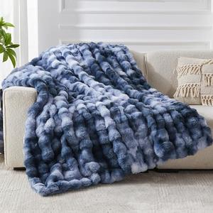 Faux Fur Twin Blanket for Couch, 1000 GSM Cozy Fuzzy Fluffy Soft Plush Thick Bubble Sherpa Blanket for Sofa Bedroom Living Room, Mothers Day Birthday Gifts for Women Home Decor