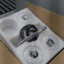 4-Light Black Glass semi Embedded Ceiling Light Suitable for Living Rooms, bedrooms, corridors, Dining Rooms, Dining Rooms, Bubble Ball Ceiling Light 