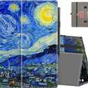 COOWPS Case for All-New Amazon Fire HD 10 Tablet (13th/ 11th Generation, 2023/ 2021 Release) 10.1" - Slim Folding Stand Cover with Auto Wake/ Sleep, Hand Strap & Stylus Pen Holder, Starry Sky