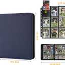 GERMUN 9 Pocket Card Binder, Premium Zip Trading Card Binder, 720 Double Sided Pocket PU Card Collection Binder, Collector Card Album, Card Folder for MTG, TCG, Sports Cards, Game Cards (DARK BLUE)