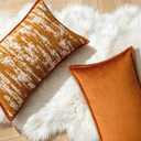a moment Throw Pillow Covers 20x12 Inch Set of 2, Soft Textured Decorative Tie-Dye Style Cushion Covers, Modern Boho Farmhouse Home Decor Pillow Cases for Couch, Bed, Living Room,Burnt Orange