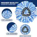 2 x 2-Tank Spin Mop Replacement Head, 3 Pack Mop Head Replacement, Microfiber, Machine Washable, Easy to Replace and Deep Cleaning