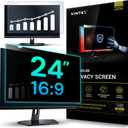 VINTEZ 24 Inch 16:9 Privacy Screen for Computer Monitor and Laptop - Anti Glare Protector Film Blue Light Filter Eye Protection - Computer Screen Privacy Shield, [1 Pack]