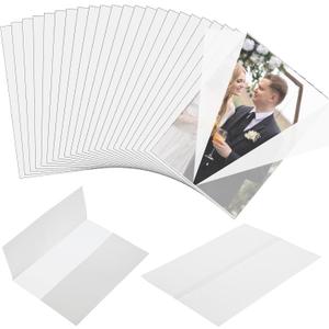 150 Pack Vellum Jackets, Pre-Folded Vellum Jackets for 5x7 Invitations, Translucent Vellums Paper Invitation Sleeves Bulk Transparent Paper Envelope Liners for Weddings Birthdays Baby Showers