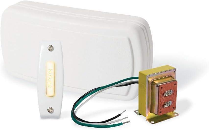 Broan-NuTone Builder Chimes Kit with Lighted Pushbutton, 1, White - BK115LWH
