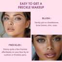 MARBUROLY Natural Freckle Purple Blush Makeup Kit- Liquid Fake Freckle Air Cushion, 2 Colors Freckle Pen, Powder Cushion Blush, Waterproof Long Lasting Freckles Marker for Cheek